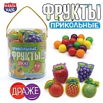 Сахарное драже с хрустящей начинкой «Прикольные фрукты» ассорти, 12 г, КАНДИ КЛАБ