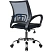 превью Кресло офисное Комус Мебель (Easy Chair) 396 синее/чёрное (ткань/сетка, металл)