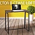превью Стол на металлокаркасе BRABIX «LOFT CD-001», 800×440х740 мм, складной, цвет морёный дуб