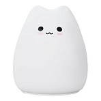 Ночник силиконовый LED «Котик» 90×89x102 мм, белый свет/RGB, таймер, USB, аккумулятор 400 мАч, DASWERK
