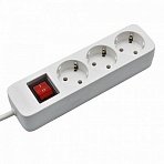 Удлинитель сетевой SONNEN PSW-1833 розетки c заземлениемвыключатель 10 А1.8 мбелый513659