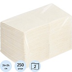 Салфетки 24×24 2 сл. Шампань ZELPAPER 250 шт/упак