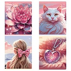 Тетрадь 48л., А5, клетка BG «Нежность», soft-touch ламинация, тиснение фольгой