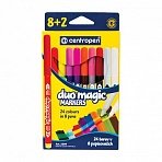 Фломастеры меняющие цвет Centropen «Duo Magic», 08цв+2, 10шт., 24 цв., картон, европодвес