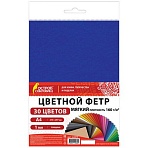Фетр мягкий А41 мм30 листов30 цветовплотность 160 г/м2ОСТРОВ СОКРОВИЩ665472