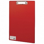 Доска-планшет BRAUBERG "Comfort" с верхним прижимом, А4, 23х35 см, картон/ПВХ, Россия, красная