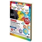 Бумага цветная 20 цветов BRAUBERG MULTICOLOR А480 г/м2100 л. (20 цветов x 5 листов)116649