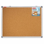 Доска пробковая для объявлений 45×60 см, алюминиевая рамка, BRAUBERG Extra