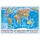 Карта «Мир» физическая Globen, 1:25млн., 1200×780мм, интерактивная, с ламинацией, европодвес