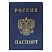 превью Обложка «Паспорт России», вертикальная, ПВХ, цвет синий