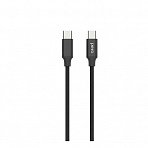 Кабель USB PERO DC-05 Type-C to Type-C, 3А, 60W, 2м, Black