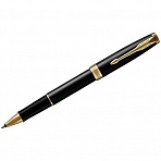 Ручка-роллер Parker «Sonnet Black Lacquer GT» черная, 0.8мм, подарочная упаковка