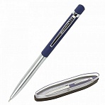 Ручка подарочная шариковая BRAUBERG Ottava, СИНЯЯ, корпус серебристый с синим, линия письма 0.5 мм