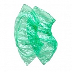 Бахилы одноразовые Стандарт детские полиэтиленовые гладкие 1.6 г зеленые (50 пар в упаковке)