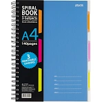 Бизнес-тетрадь Attache Selection Spiral Book A4 140 листов синяя в клетку на спирали (230×298 мм)