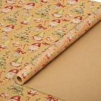 Бумага упаковочная крафт BIG SIZE новогодняя «XMAS Gnomes»0.7×10 мЗОЛОТАЯ СКАЗКА592193