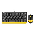 Набор клавиатура+мышь A4Tech клав:черн/желт мышь:черн/желт(F1110 BUMBLEBEE)