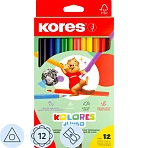 Карандаши цветные Kores Jumbo 12 цветов