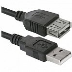 Кабель-удлинитель USB 2.0, 1.8 м, DEFENDER, M-F, для подключения периферии