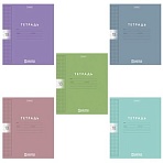 Тетрадь обложка пластик, 18 л. клетка, HATBER, Color Set (микс в спайке), 092028