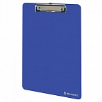 Доска-планшет BRAUBERG «SOLID» сверхпрочная с прижимом А4 (315×225 мм), пластик, 2 мм, СИНЯЯ