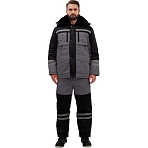 Костюм рабочий зимний муж з03-КПК сер/черн (р.48-50) 182-189