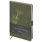 Записная книжка А5 80л., ЛАЙТ, кожзам, Greenwich Line «Outline. Cotton», с замком, тиснение фольгой, внутренний карман, блок в точку