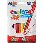 Фломастеры Carioca «Joy», 10цв., смываемые, картон, европодвес