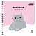 превью Скетчбук 60л., 150×150 MESHU «Серый комочек», на гребне, выб. лак, soft-touch, 120г/м2