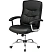превью Кресло для руководителя Комус Мебель (Easy Chair) 550 чёрное (рециклированная кожа с компаньоном, металл хромированный)