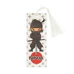 Закладка для книг 3D с линейкой, 150×55мм, ArtSpace «Ninja», декоративный шнурок