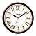 превью Часы настенные TROYKA 91931915, круг, белые, коричневая рамка, 23×23×4 см