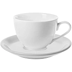 Чайная пара 220 м л, белая, фарфор, Chan Wave Classic 6шт/уп фк 0148