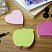 превью Стикеры фигурные Post-it Сердце неоновые и пастельные 3 цвета (1 блок, 225 листов)