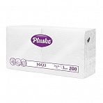 Салфетки бумажные Plushe Maxi 24×24 белая 1сл 200л/уп