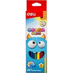 Карандаши цветные Deli EC00660 COLOR KIDS 3-гран. 6цв/наб Jumbo