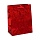 Пакет подарочный ламинированный Голография Красное сияние (23×18×10 см)