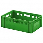 Ящик (лоток) мясной из полиэтилена I Plast 600x 400×200 мм зеленый морозостойкий