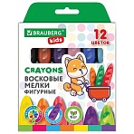 Восковые мелки фигурные BRAUBERG KIDS «Батоны», 12 цветов