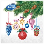 Салфетки бумажные 20 шт., 33×33 см, «Пять минут», 2-слойные, ЛИЛИЯ