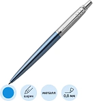 Ручка шариковая Parker Jotter Waterloo Blue CT синяя голубой корпус (артикул производителя 1953191)