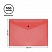 превью Папка-конверт на кнопке СТАММ, А4, 150мкм, прозрачная, красная