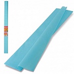 Цветная бумага крепированная BRAUBERG, плотная, растяжение до 45%, 32 г/м2, рулон, голубая, 50?250 см