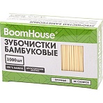 Зубочистки бамбуковые 1000 шт. в коробке, BOOMHOUSE (БУМХАУС)