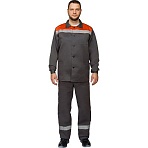 Костюм летний муж. л16-КБР с СОП сер/оранж (р.64-66) 170-176