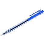 Ручка шариковая автоматическая СТАММ «500» синяя, 0.7мм, тонированный корпус