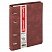 превью Тетрадь на кольцах 120 л., BRAUBERG, А5, 148?218 мм, клетка, обложка под гладкую кожу, вырубка под кольца, коричневая