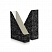 превью Вертикальный накопитель Attache Мрамор картонный черный ширина 75 мм (2 штуки в упаковке)