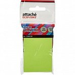 Стикеры Attache Economy 76×51 мм неоновый зеленый (1 блок, 100 листов)