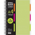 Бизнес-тетрадь Attache Selection Spiral Book A4 140 листов салатовая в клетку на спирали (230×298 мм)